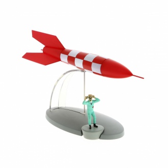 Figurine Moulinsart Tintin - Fusée lunaire 35cm (résine 2)